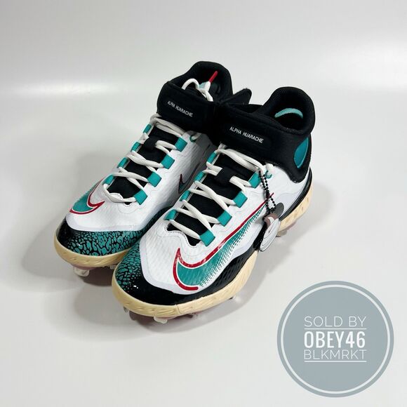 Nike Alpha Huarache Elite 4 High Paul Goldschmidt PE Cleats FZ7344-101  Size 13 main image 5
